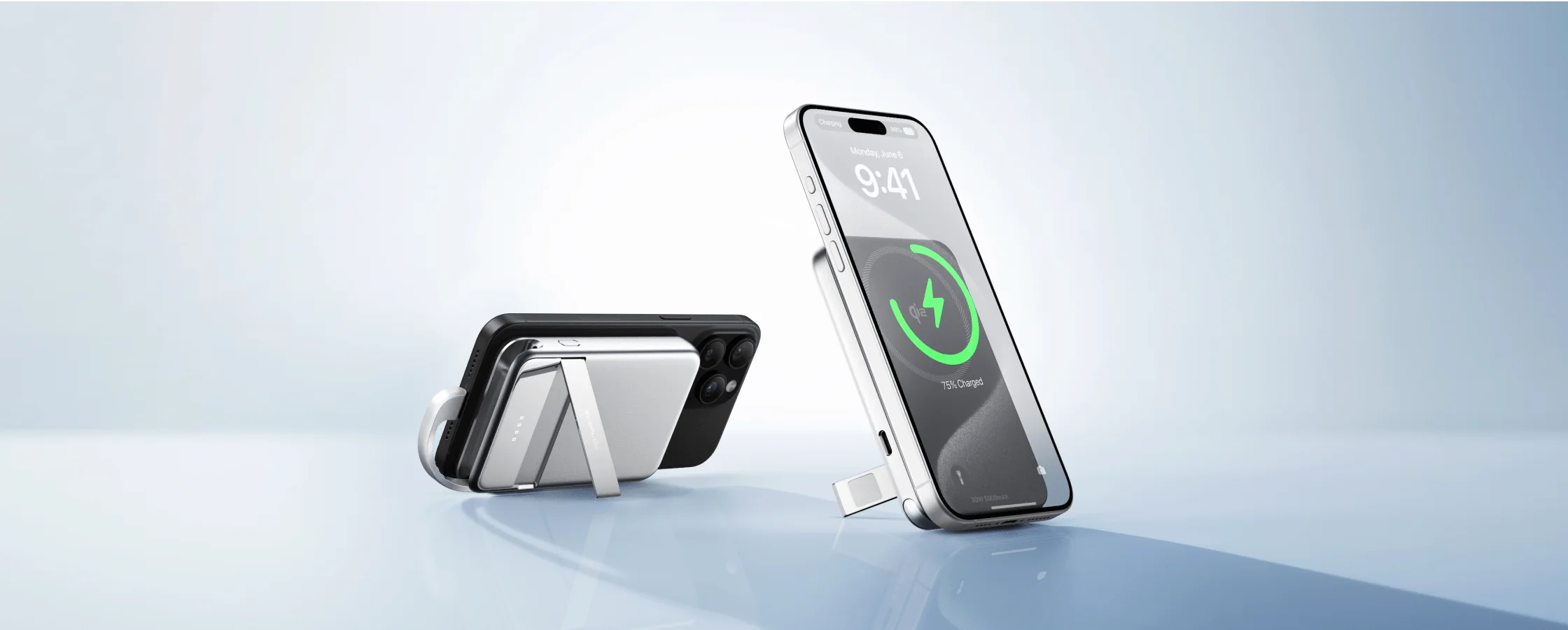 Built-in stand and strong magnetic connection