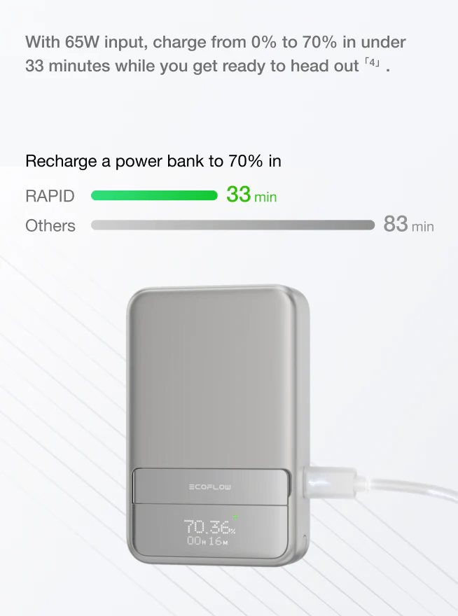 Flash charge and recharge with RAPID power