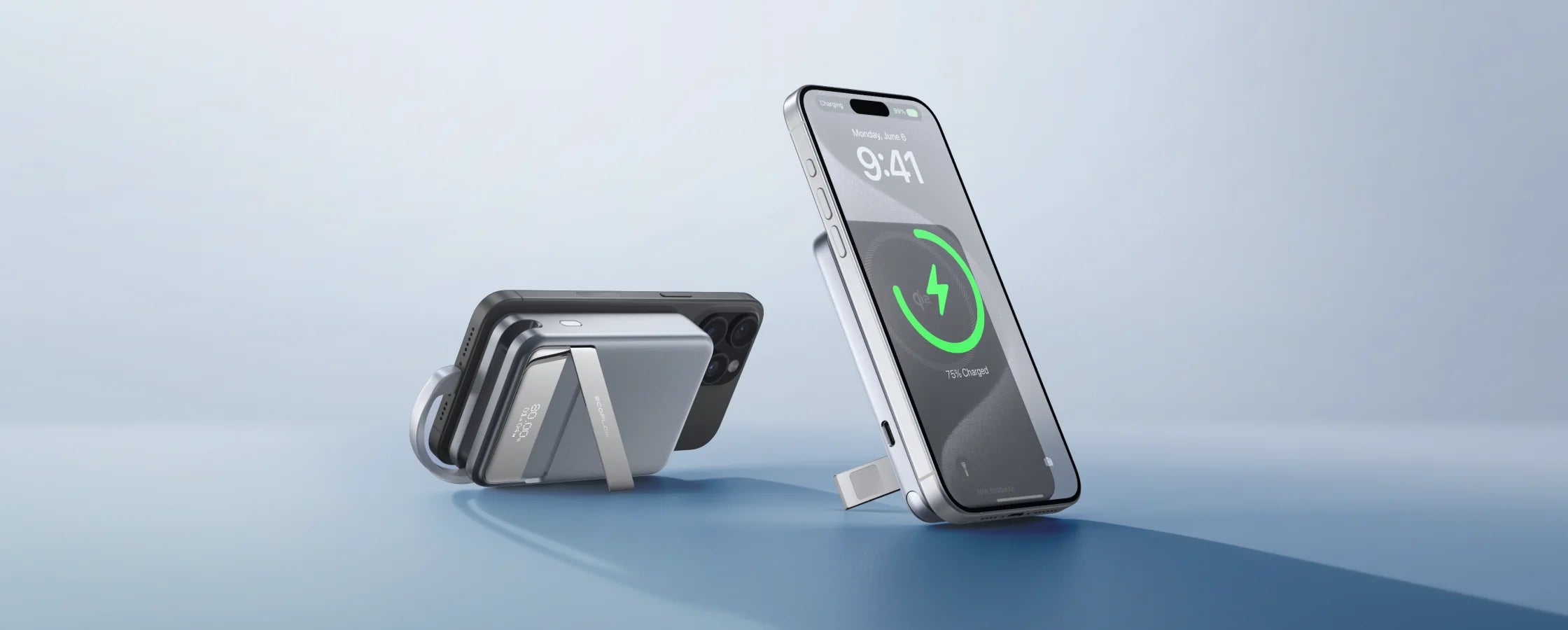 Built-in stand and strong magnetic connection
